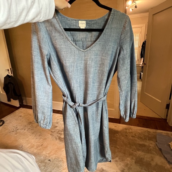 Great, versatile Small denim J. Crew Dress with matching belt. - Picture 2 of 8